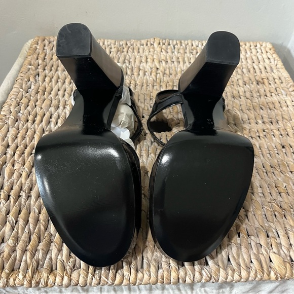 NEW Coach "Lydia" Signature "C" Logo Jacquard T Strap Heels size 11 M Black - Picture 5 of 8